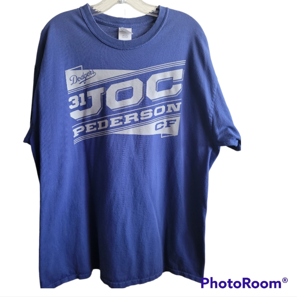 Blue 'Dodgers Joc Pederson CF" T-shirt
